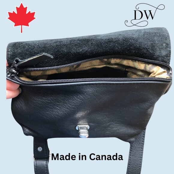 Black Leather Waist Bag | Crossbody Bag - Picture 3 of 10